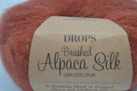 DROPS Brushed Alpaca Silk Knitting Yarn, 20 Shades, 67% Baby Alpaca and  Mulberry Silk, Soft and Fluffy, 25g/0.88 Oz., Yarn Sale 